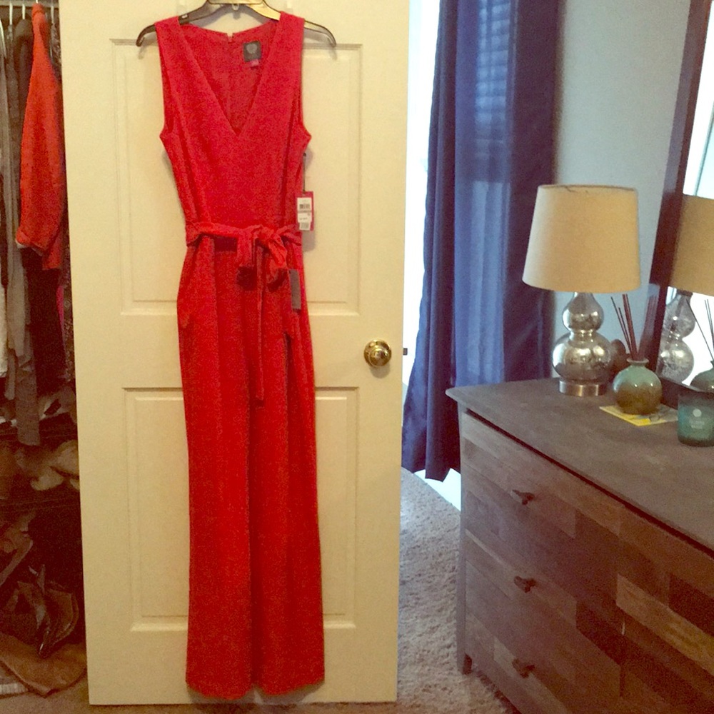 Vince Camuto red jumpsuit NWT!